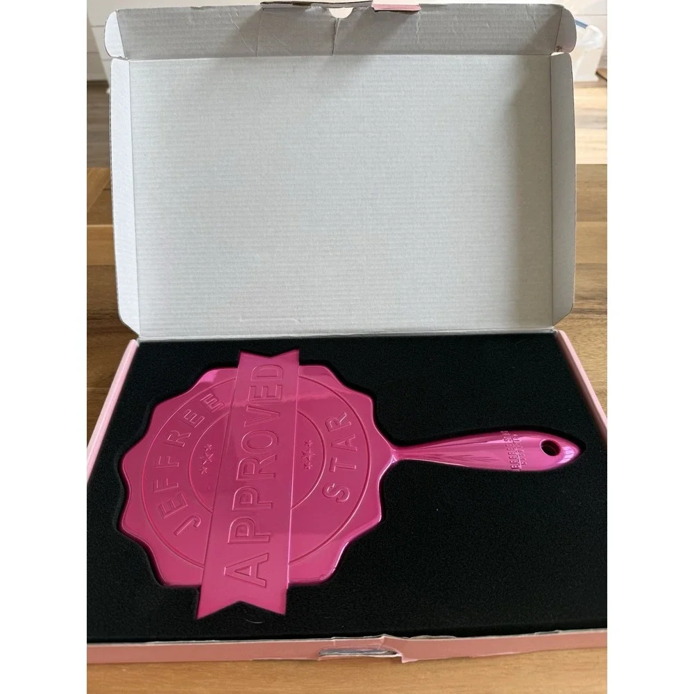 Jeffree Star Cosmetics Approved Stamp Hand Mirror - Pink Chrome - NIB Authentic